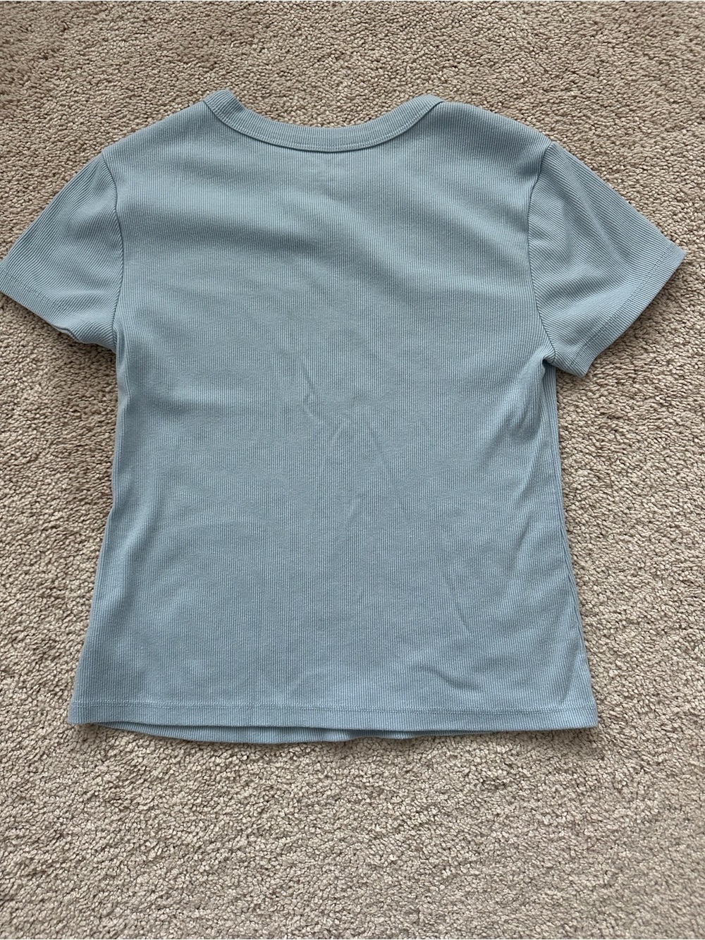 Old Navy Blue Ribbed Short Sleeve Tee